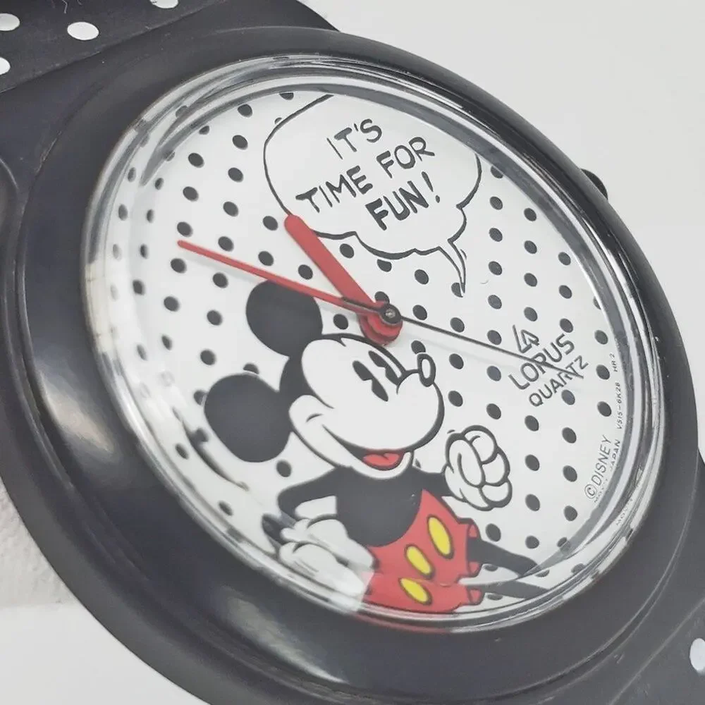 Vintage Disney X Lorus Mickey Mouse Polka dot  Watch